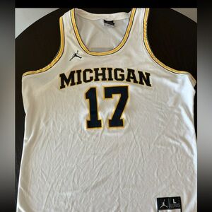 Michigan Basketball Jersey. large White